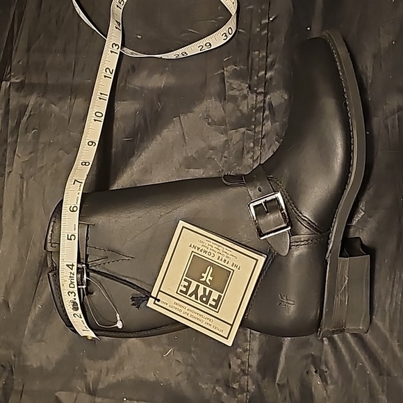 new 9 woman’s Frye engineer 12r boots black leather moto style boot - Picture 10 of 11